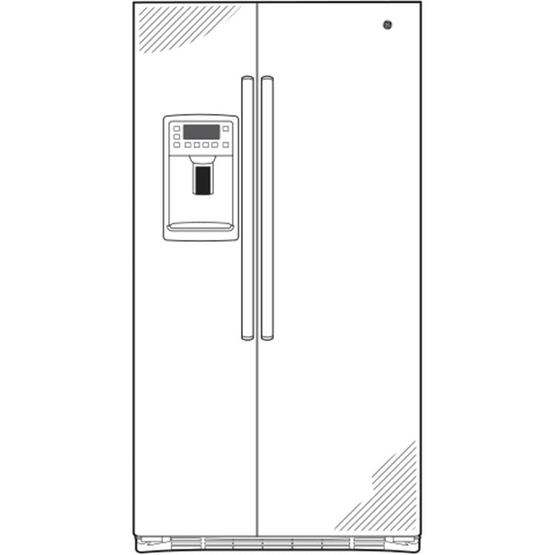 GE Profile(TM) Series 21.9 Cu. Ft. Counter-Depth Side-By-Side Refrigerator-(PZS22MSKSS)