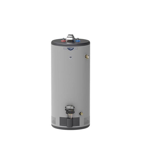 GE RealMAX Platinum 40-Gallon Short Natural Gas Atmospheric Water Heater-(GG40S12BXR)