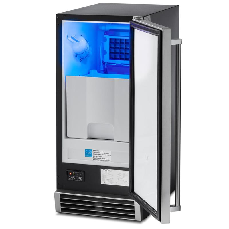 15 Inch Built-in or Freestanding Ice Maker In Stainless Steel-(THRK:TIM1501)