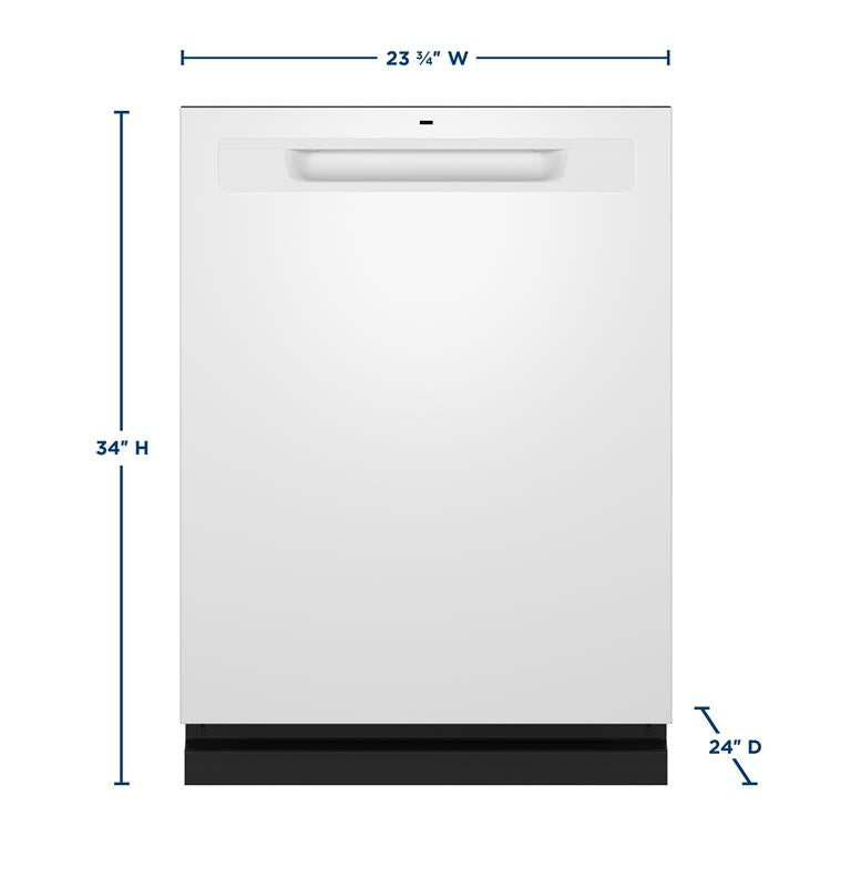 GE(R) Top Control with Stainless Steel Interior Dishwasher with Sanitize Cycle-(GDP670SGVWW)