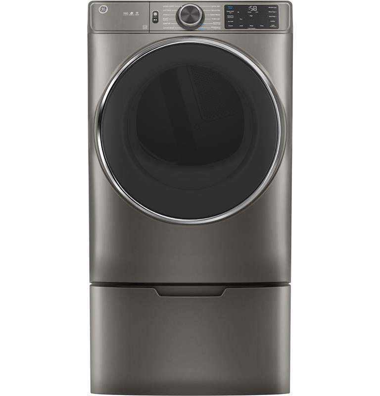 GE(R) 7.8 cu. ft. Capacity Smart Front Load Gas Dryer with Steam and Sanitize Cycle-(GFD65GSPNSN)