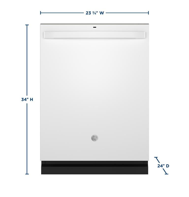 GE(R) Top Control with Stainless Steel Interior Dishwasher with Sanitize Cycle-(GDT670SGVWW)