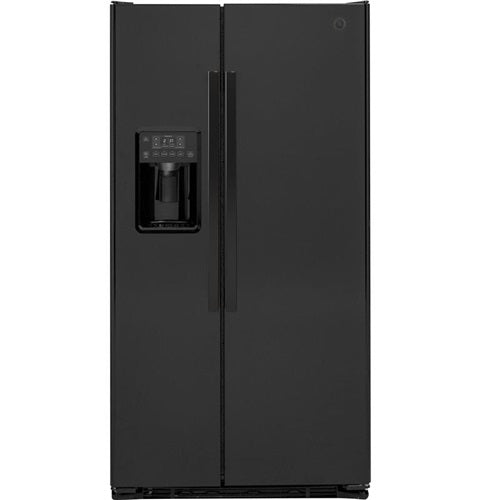 GE(R) 21.9 Cu. Ft. Counter-Depth Side-By-Side Refrigerator-(GZS22DGJBB)
