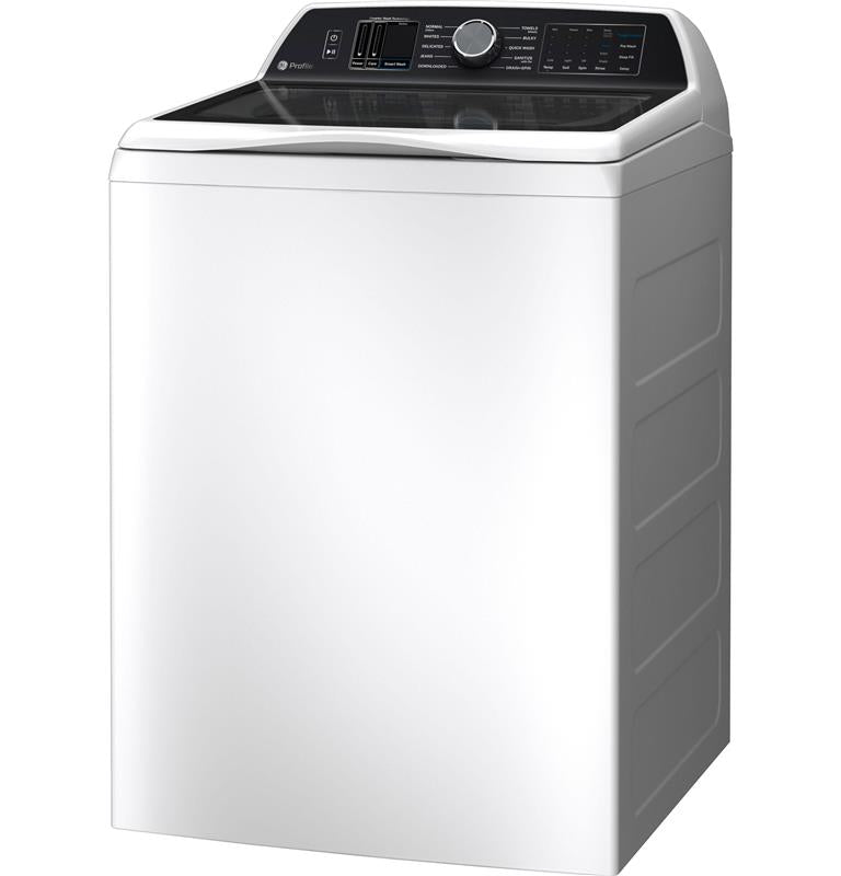 GE Profile(TM) 5.3 cu. ft. Capacity Washer with Smarter Wash Technology and FlexDispense(TM)-(PTW705BSTWS)