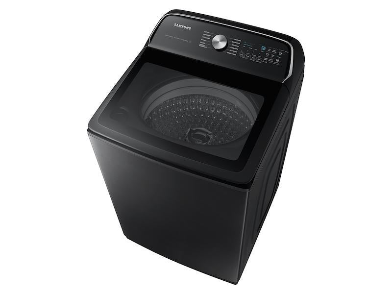5.4 cu. ft. Extra-Large Capacity Smart Top Load Washer with ActiveWave(TM) Agitator and Super Speed Wash in Brushed Black-(WA54CG7105AVUS)