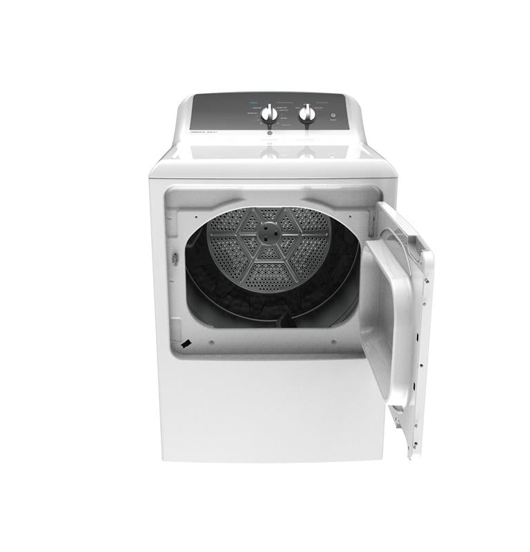 GE(R) 6.2 cu. ft. Capacity aluminized alloy drum Electric Dryer-(GTX52EASPWB)