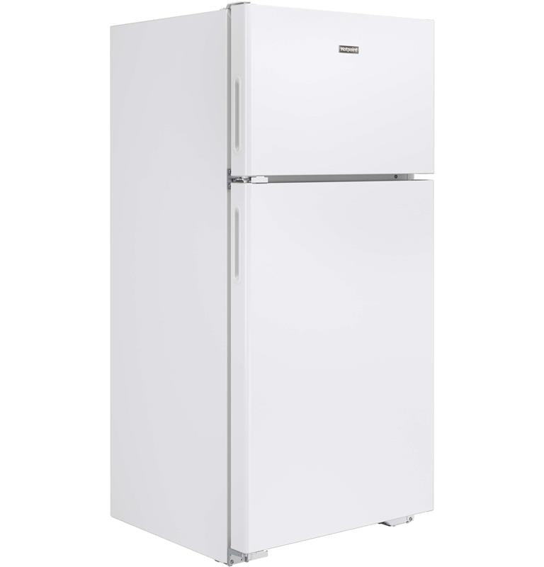 Hotpoint(R) 14.6 Cu. Ft. Recessed Handle Top-Freezer Refrigerator-(HPS15BTHRWW)