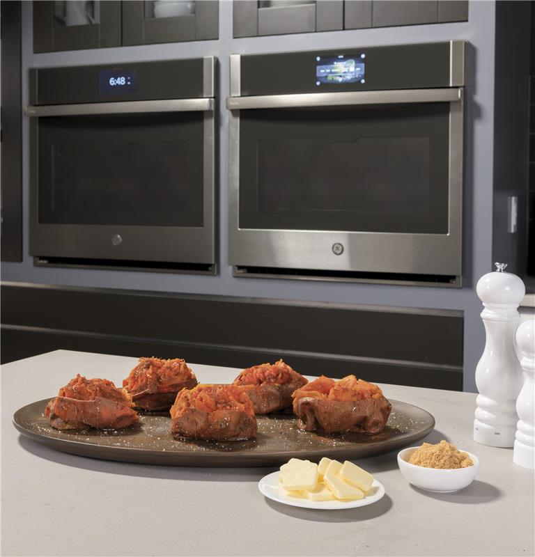 GE Profile(TM) 30" Smart Built-In Convection Single Wall Oven with In-Oven Camera and No Preheat Air Fry-(PTS9000BNTS)