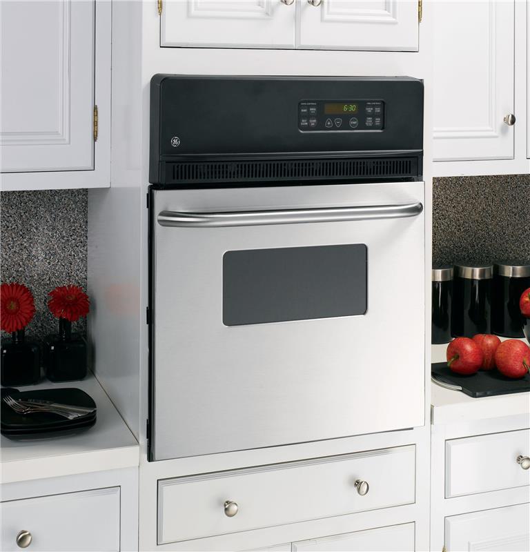 GE(R) 24" Electric Single Self-Cleaning Wall Oven-(JRP20SKSS)