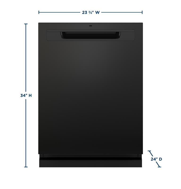 GE(R) Top Control with Stainless Steel Interior Dishwasher with Sanitize Cycle-(GDP670SGVBB)