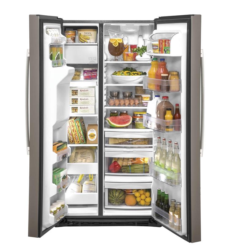 GE(R) 21.8 Cu. Ft. Counter-Depth Side-By-Side Refrigerator-(GZS22IMNES)