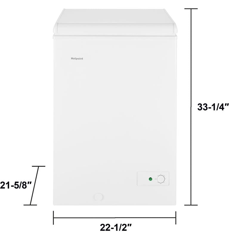 Hotpoint(R) 3.6 Cu. Ft. Manual Defrost Chest Freezer-(HCM4SMWW)