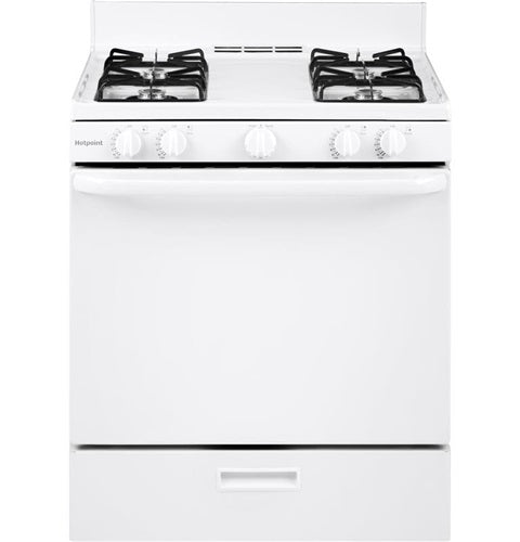 Hotpoint(R) 30" Free-Standing Gas Range-(RGBS100DMWW)