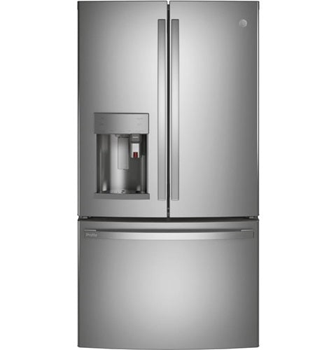 GE Profile(TM) Series ENERGY STAR(R) 22.1 Cu. Ft. Smart Counter-Depth Fingerprint Resistant French-Door Refrigerator with Keurig(R) K-Cup(R) Brewing System-(PYE22PYNFS)