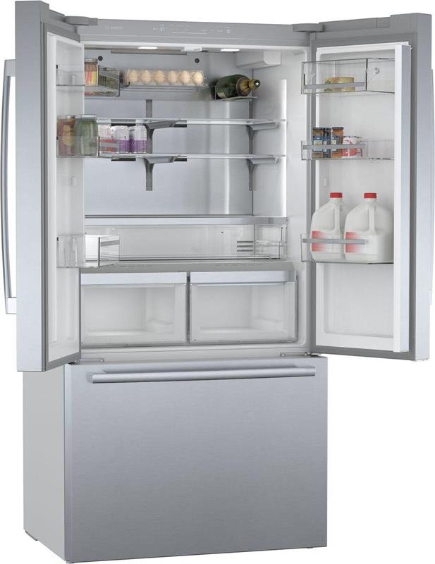 800 Series French Door Bottom Mount Refrigerator 36" Easy clean stainless steel-(B36CT80SNS)