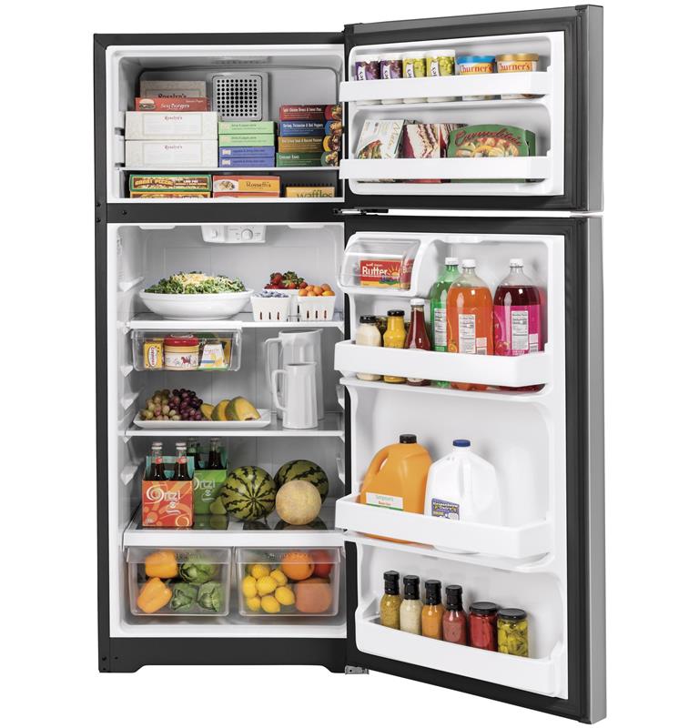 GE(R) 17.5 Cu. Ft. Top-Freezer Refrigerator-(GTS18HSNRSS)