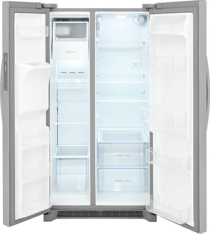 Frigidaire 25.6 Cu. Ft. 36" Standard Depth Side by Side Refrigerator-(FRSS2623AS)