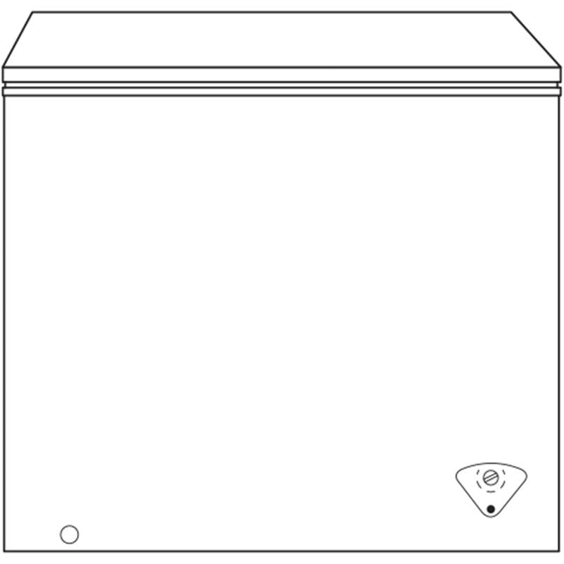 GE(R) 7.0 Cu. Ft. Manual Defrost Chest Freezer-(FCM7SKWW)