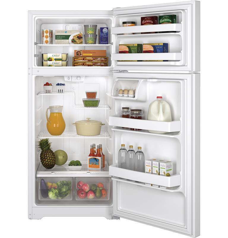 GE(R) 15.5 Cu. Ft. Top-Freezer Refrigerator-(GTS16DTHWW)
