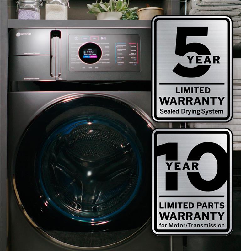 GE Profile(TM) 4.8 cu. ft. Capacity UltraFast Combo with Ventless Heat Pump Technology Washer/Dryer-(PFQ97HSPVDS)