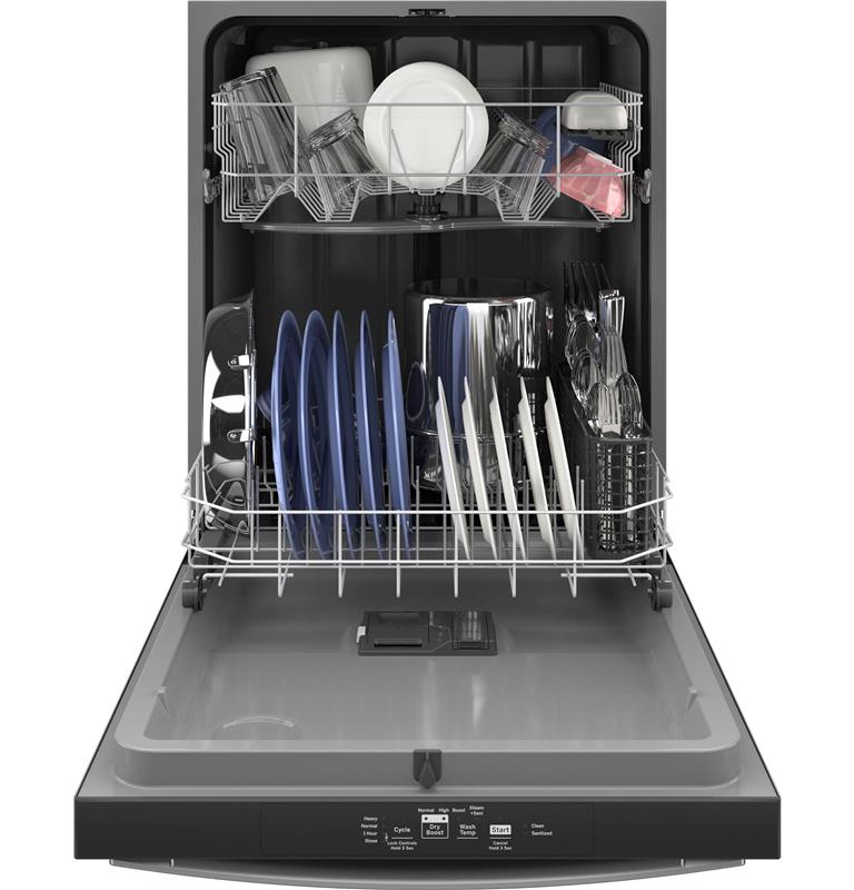 GE(R) Top Control with Plastic Interior Dishwasher with Sanitize Cycle & Dry Boost-(GDT535PSRSS)