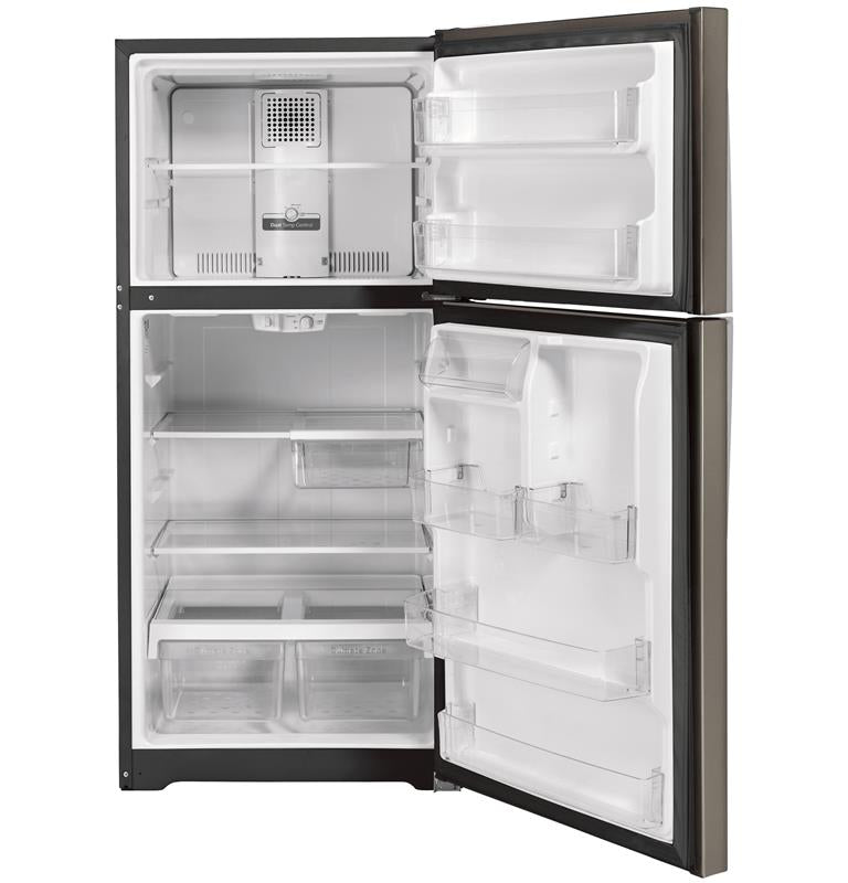GE(R) 19.2 Cu. Ft. Top-Freezer Refrigerator-(GTS19KMNRES)