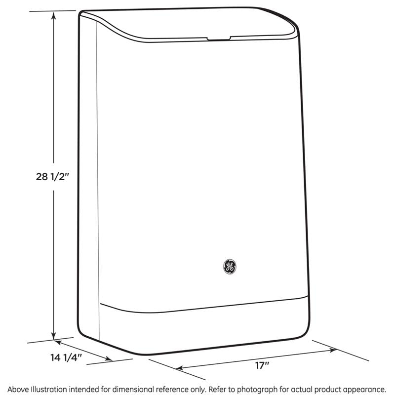 GE(R) Portable Air Conditioner with Dehumidifier for Medium Rooms up to 350 sq. ft., 10,000 BTU (6,700 BTU SACC)-(APCA10YZMW)