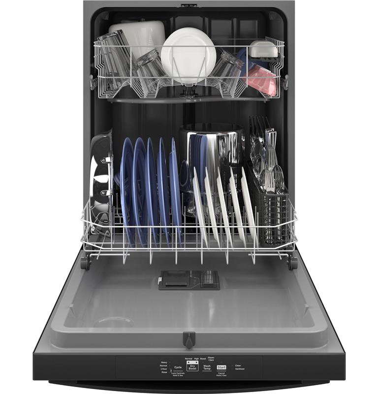 GE(R) Top Control with Plastic Interior Dishwasher with Sanitize Cycle & Dry Boost-(GDT535PGRBB)