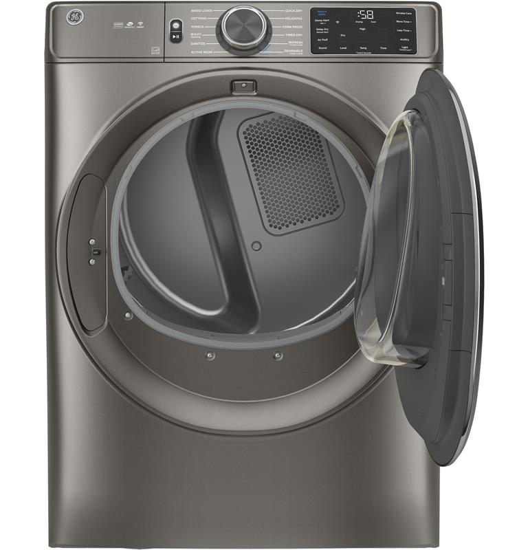 GE(R) 7.8 cu. ft. Capacity Smart Front Load Gas Dryer with Steam and Sanitize Cycle-(GFD65GSPNSN)