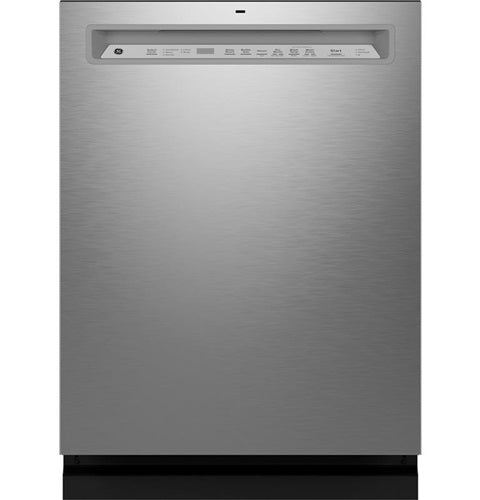 GE(R) Front Control with Stainless Steel Interior Dishwasher with Sanitize Cycle-(GDF650SYVFS)
