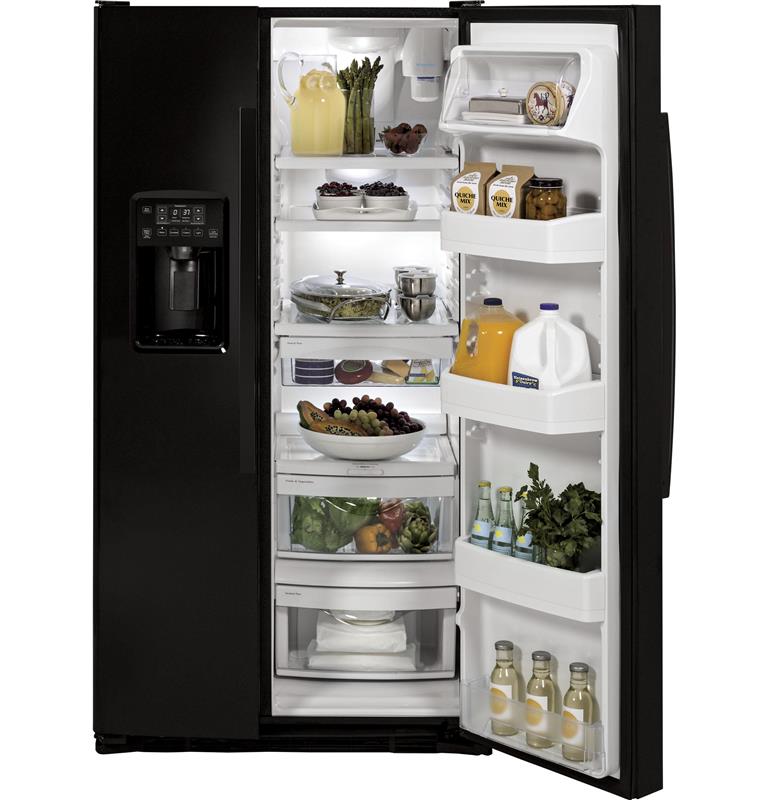 GE(R) 25.3 Cu. Ft. Side-By-Side Refrigerator-(GSS25GGHBB)
