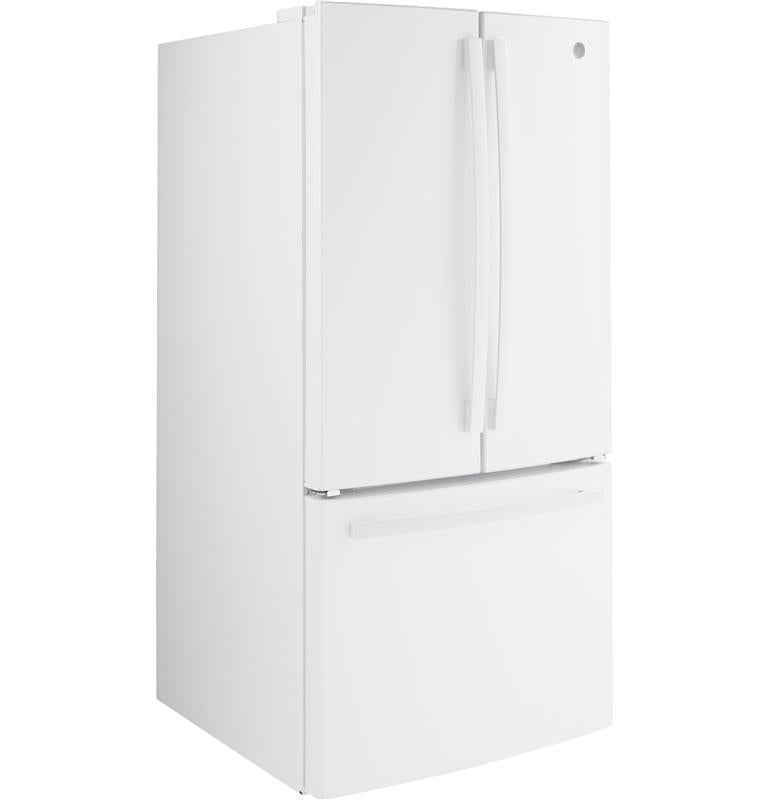 GE(R) ENERGY STAR(R) 18.6 Cu. Ft. Counter-Depth French-Door Refrigerator-(GWE19JGLWW)