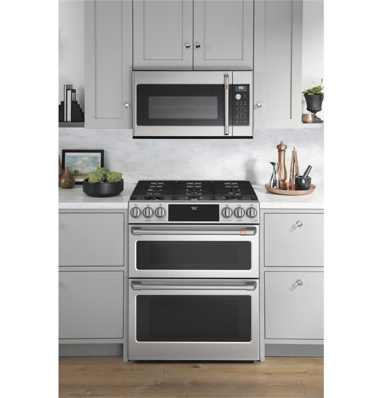 Caf(eback)(TM) 30" Smart Slide-In, Front-Control, Dual-Fuel, Double-Oven Range with Convection-(C2S950P2MS1)