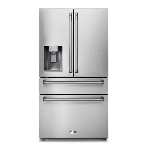 36 Inch Professional French Door Refrigerator With Ice and Water Dispenser-(THRK:TRF3601FD)