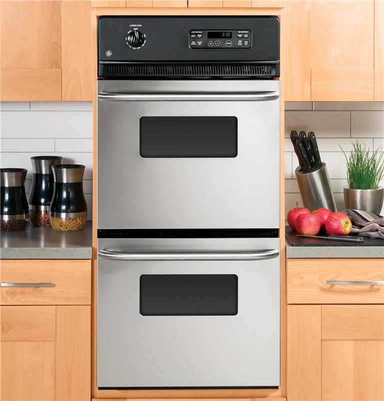 GE(R) 24" Double Wall Oven-(JRP28SKSS)