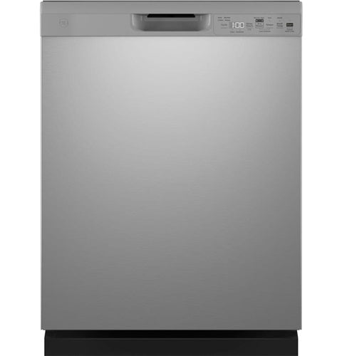 GE(R) Front Control with Plastic Interior Dishwasher with Sanitize Cycle & Dry Boost-(GDF550PSRSS)