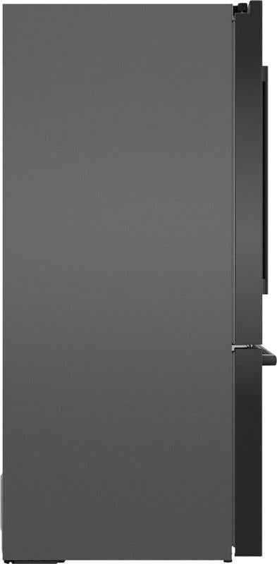 500 Series French Door Bottom Mount Refrigerator 36" Easy clean stainless steel, Black stainless steel-(B36FD50SNB)