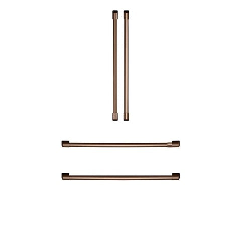 Caf(eback)(TM) Refrigeration Handle Kit - Brushed Copper-(CXQB4H4PNCU)