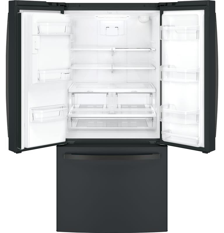 GE(R) ENERGY STAR(R) 17.5 Cu. Ft. Counter-Depth French-Door Refrigerator-(GYE18JEMDS)