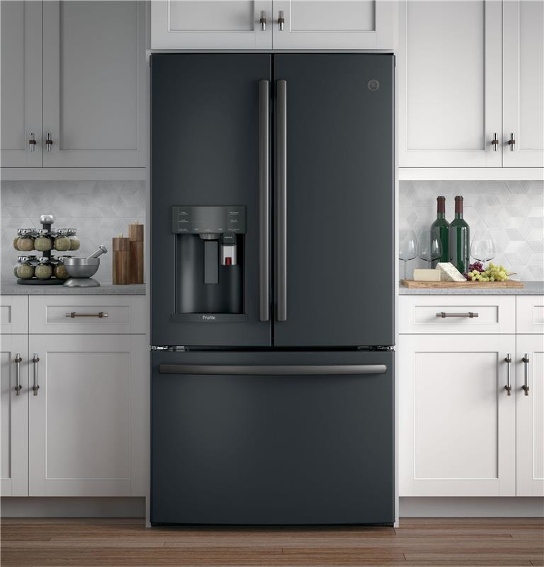 GE Profile(TM) Series ENERGY STAR(R) 22.2 Cu. Ft. Counter-Depth French-Door Refrigerator with Keurig(R) K-Cup(R) Brewing System-(PYE22PELDS)
