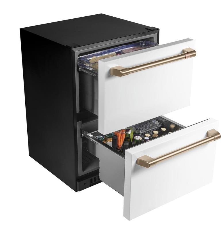 Caf(eback)(TM) 5.7 Cu. Ft. Built-In Dual-Drawer Refrigerator-(CDE06RP4NW2)