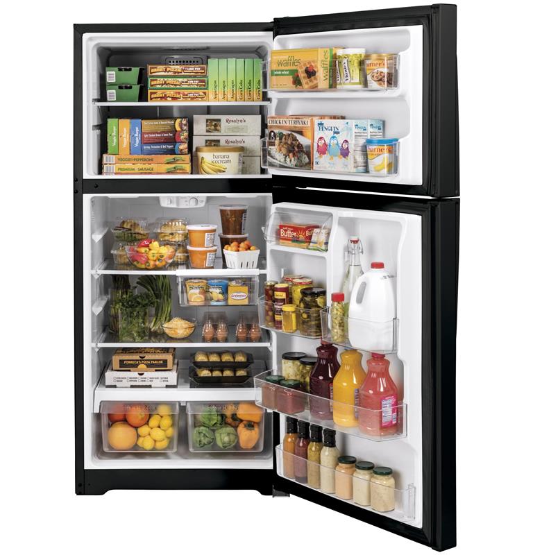 GE(R) 21.9 Cu. Ft. Top-Freezer Refrigerator-(GTS22KGNRBB)