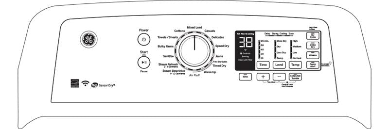 GE(R) 7.4 cu. ft. Capacity Smart aluminized alloy drum Gas Dryer with HE Sensor Dry-(GTD75GCPLDG)