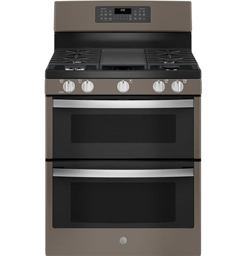 GE(R) 30" Free-Standing Gas Double Oven Convection Range-(JGBS86EPES)
