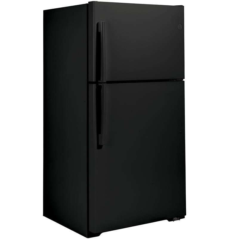 GE(R) ENERGY STAR(R) 21.9 Cu. Ft. Top-Freezer Refrigerator-(GTE22JTNRBB)