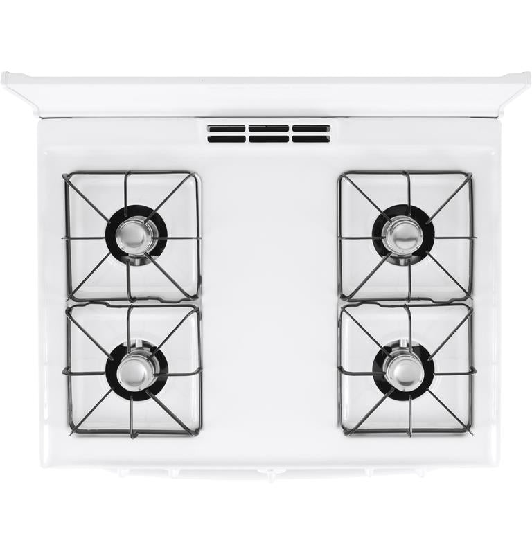 Hotpoint(R) 30" Free-Standing Gas Range-(RGBS100DMWW)