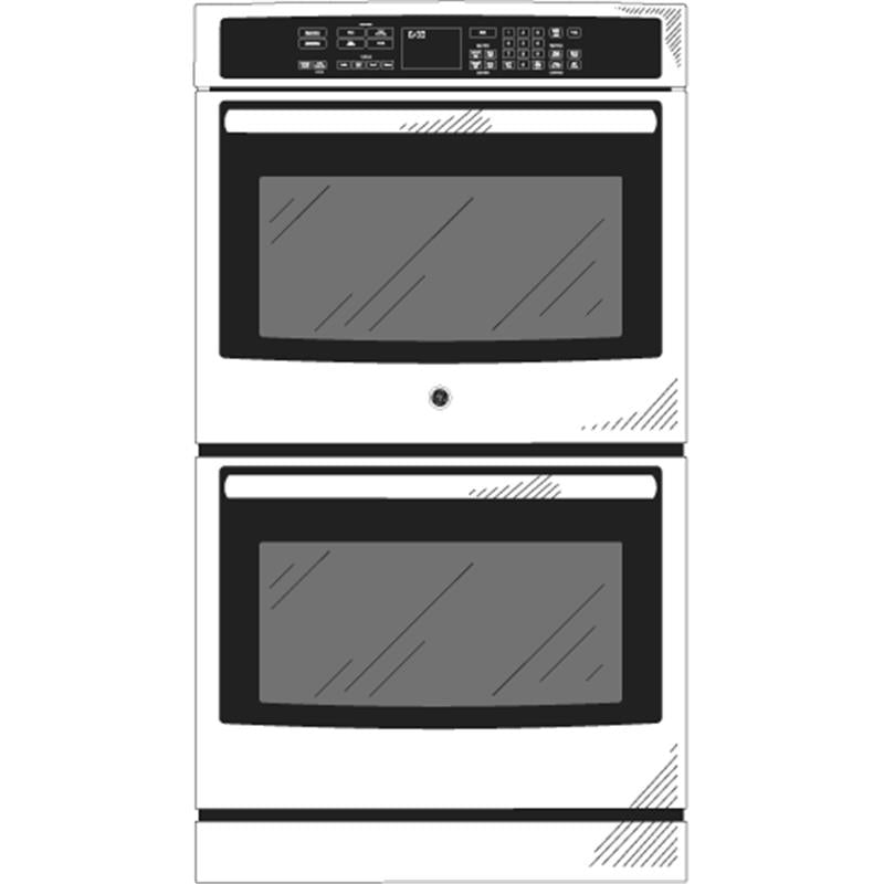 GE Profile(TM) Series 30" Built-In Double Wall Oven with Convection-(PT7550EHES)