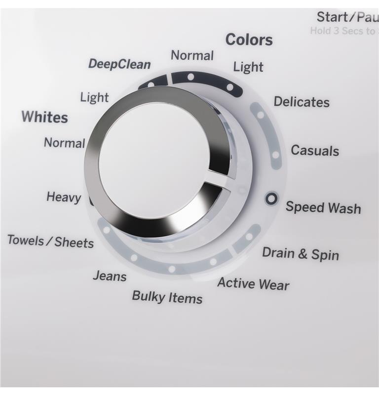 GE(R) 4.5 cu. ft. Capacity Washer with Stainless Steel Basket-(GTW465ASNWW)