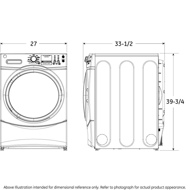 GE(R) 4.5 cu. ft. Capacity Front Load ENERGY STAR(R) Washer with Steam-(GFW450SPMDG)
