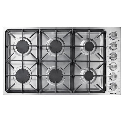 36 Inch Professional Drop-in Gas Cooktop With Six Burners In Stainless Steel-(TGC3601)